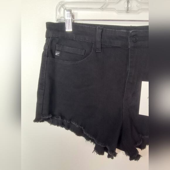 KanCan  Black Cutoff Fringe Raw Hem Shorts KC6033BK Size 13/30 - Picture 5 of 11